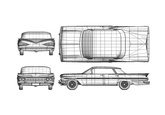Download drawing Chevrolet Impala Sport Sedan 1959 in ai pdf png svg ...